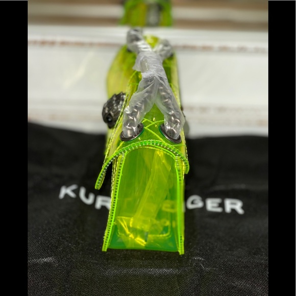 KURT GEIGER LONDON
Neon Yellow Mini Kensington Transparent Shoulder Bag - Picture 4 of 6